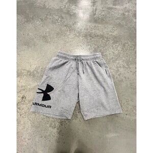 Under Armour Men's UA Rival Fleece Big Logo Shorts Mod Grey Light Heather / Blac